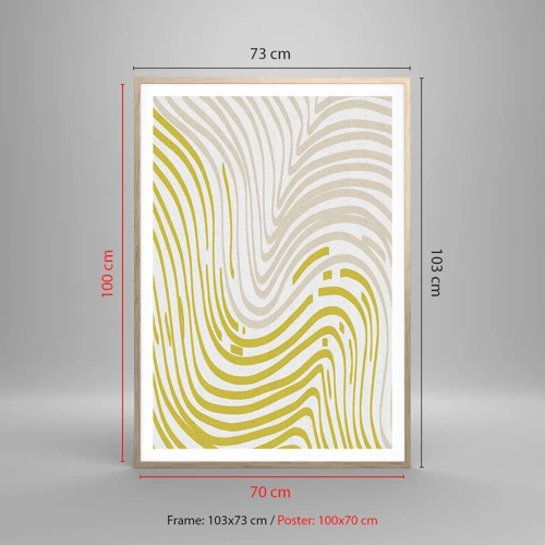 Plakát v rámu světlý dub - Kompozice s mírným ohybem - 70x100 cm