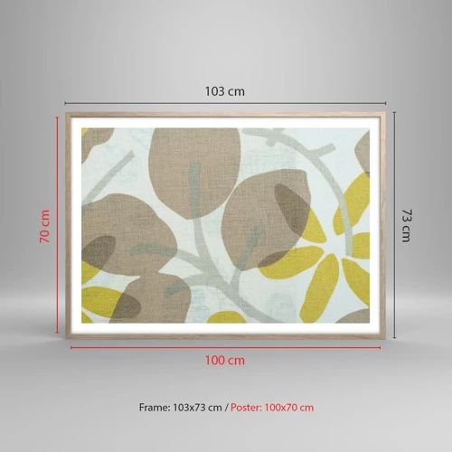 Plakát v rámu světlý dub - Kompozice v plném slunci - 100x70 cm