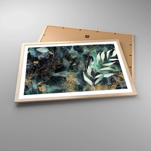 Plakát v rámu světlý dub - Kouzelná zahrada - 70x50 cm