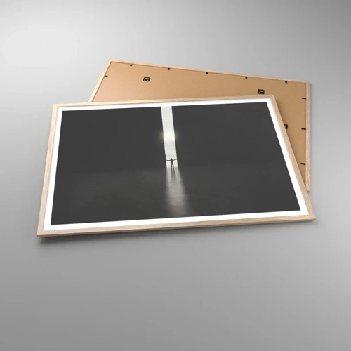 Plakát v rámu světlý dub - Krok ke světlé budoucnosti - 100x70 cm
