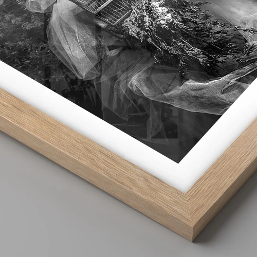 Plakát v rámu světlý dub - Matka Příroda - 30x30 cm