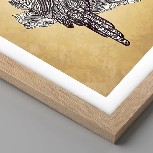 Plakát v rámu světlý dub - Mistrovské ornamenty moudrosti - 40x50 cm
