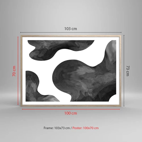 Plakát v rámu světlý dub - Mléčná dráha - 100x70 cm