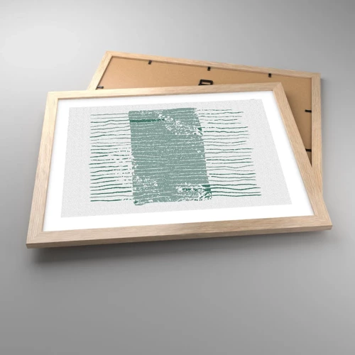 Plakát v rámu světlý dub - Mořská abstrakce - 40x30 cm