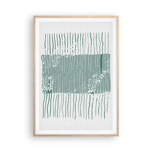 Plakát v rámu světlý dub - Mořská abstrakce - 70x100 cm