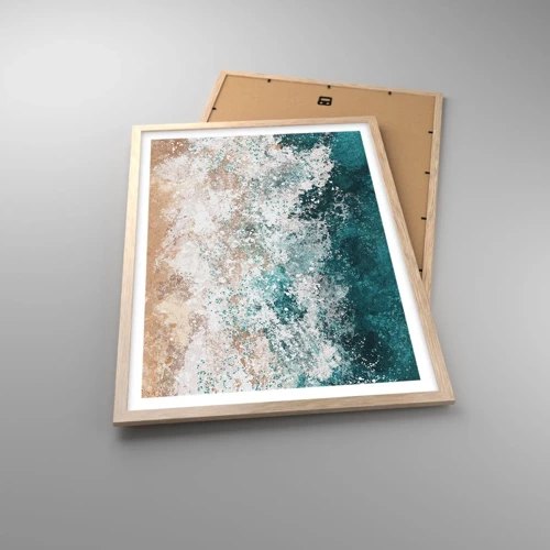 Plakát v rámu světlý dub - Mořské příběhy - 50x70 cm