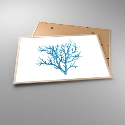 Plakát v rámu světlý dub - Mořský filigrán - 100x70 cm