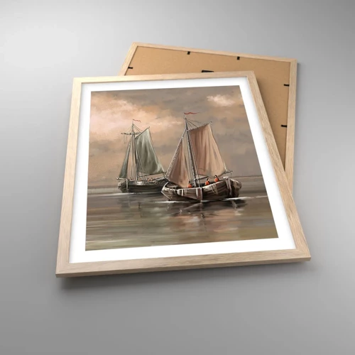 Plakát v rámu světlý dub - Návrat námořníků - 40x50 cm