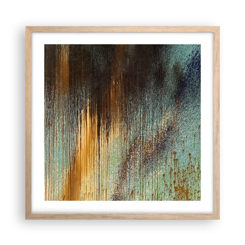 Plakát v rámu světlý dub - Nenáhodná barevná kompozice - 50x50 cm