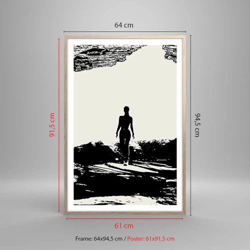 Plakát v rámu světlý dub - Nový pohled - 61x91 cm