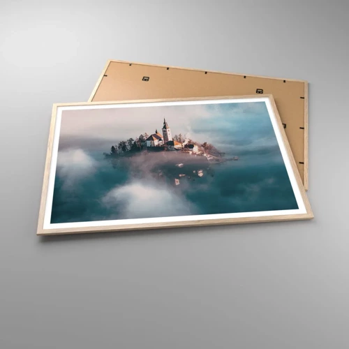 Plakát v rámu světlý dub - Ostrov snů - 100x70 cm