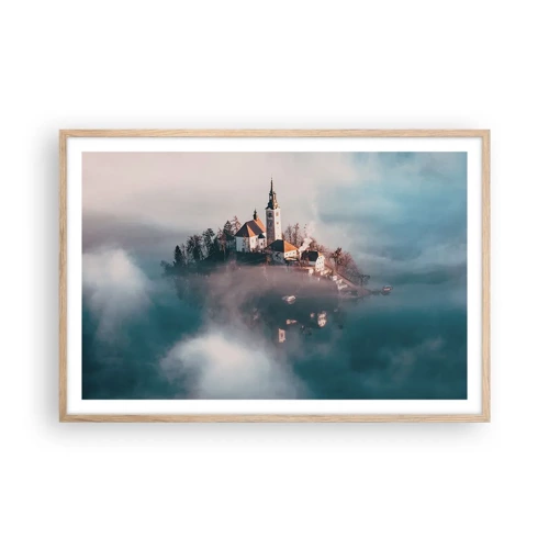 Plakát v rámu světlý dub - Ostrov snů - 91x61 cm