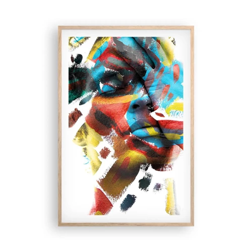 Plakát v rámu světlý dub - Pestrá osobnost - 61x91 cm