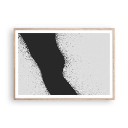 Plakát v rámu světlý dub - Plynulá rovnováha - 100x70 cm