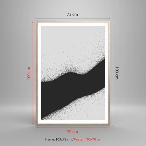 Plakát v rámu světlý dub - Plynulá rovnováha - 70x100 cm