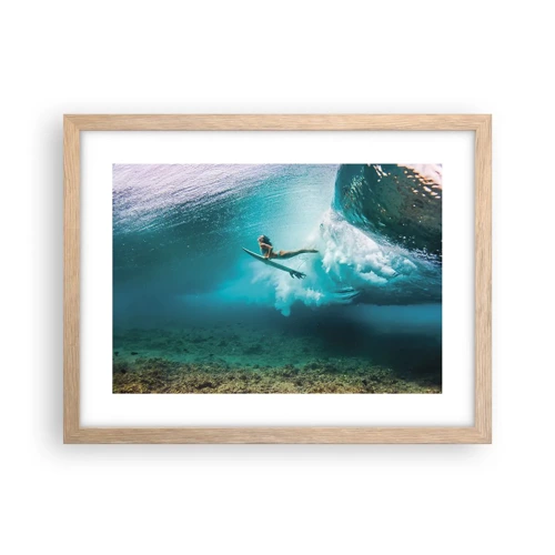 Plakát v rámu světlý dub - Podmořský svět - 40x30 cm