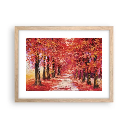 Plakát v rámu světlý dub - Podzimní imprese - 40x30 cm