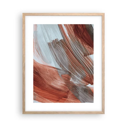 Plakát v rámu světlý dub - Podzimní větrná abstrakce - 40x50 cm