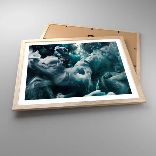 Plakát v rámu světlý dub - Pohyb barvy - 50x40 cm