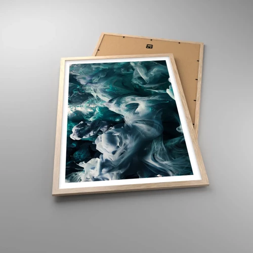 Plakát v rámu světlý dub - Pohyb barvy - 50x70 cm