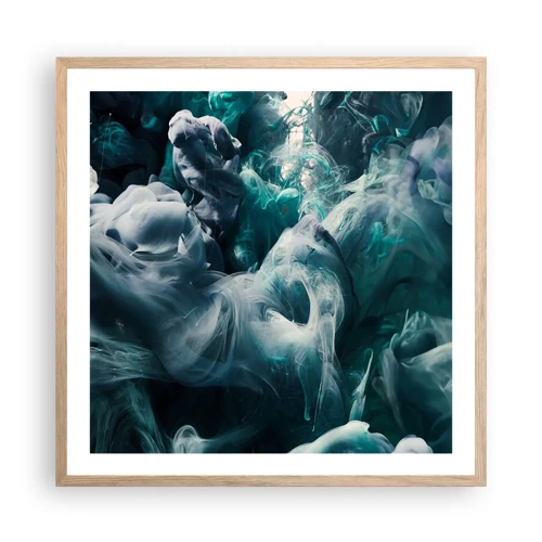Plakát v rámu světlý dub - Pohyb barvy - 60x60 cm