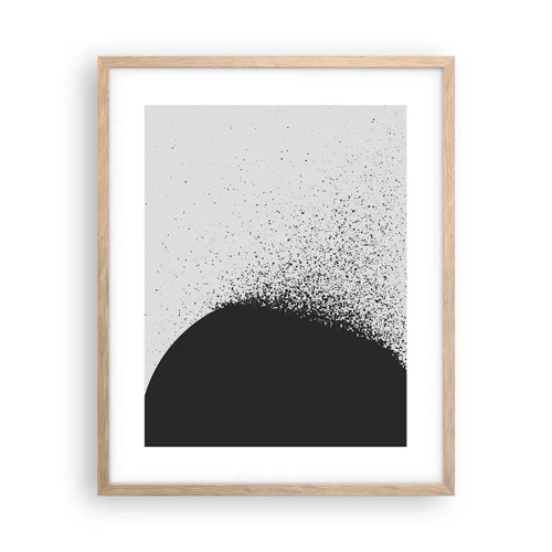 Plakát v rámu světlý dub - Pohyb částic - 40x50 cm