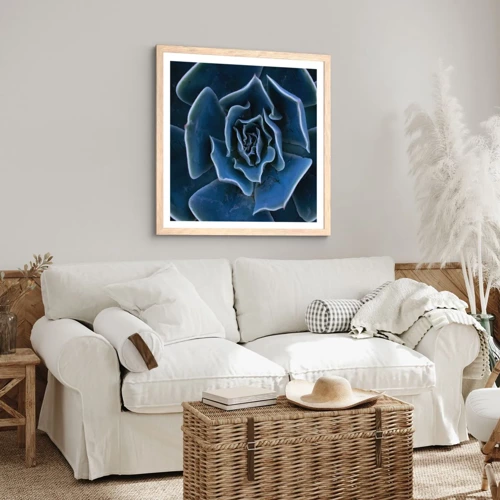 Plakát v rámu světlý dub - Pouštní květ - 40x40 cm