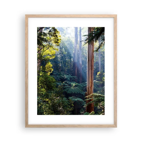 Plakát v rámu světlý dub - Povídka lesa - 40x50 cm