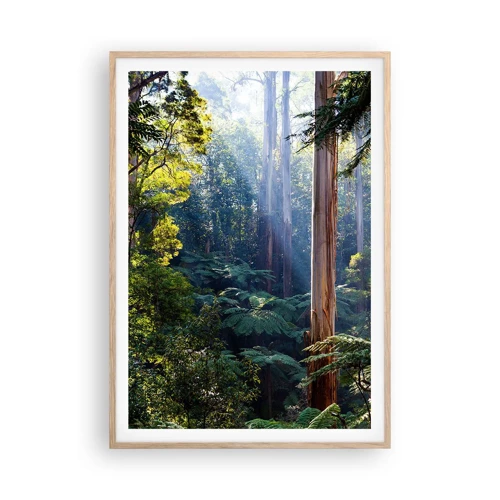 Plakát v rámu světlý dub - Povídka lesa - 70x100 cm