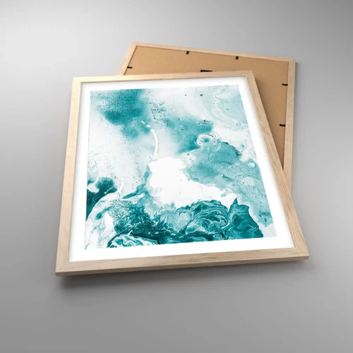 Plakát v rámu světlý dub - Povodí modré - 40x50 cm