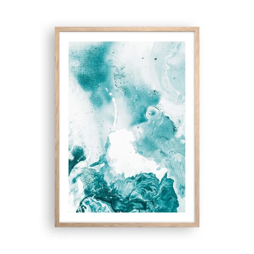 Plakát v rámu světlý dub - Povodí modré - 50x70 cm