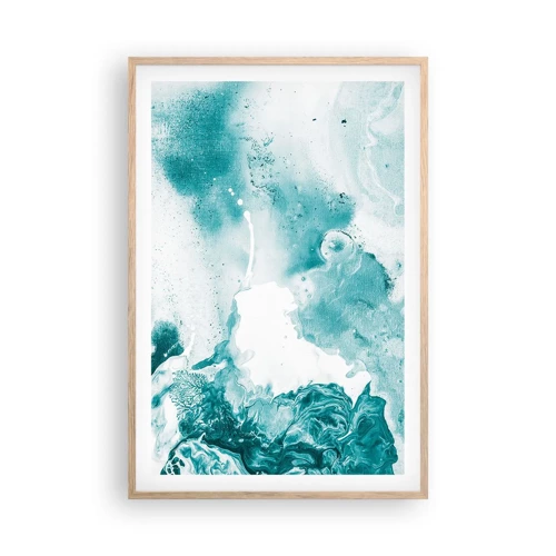 Plakát v rámu světlý dub - Povodí modré - 61x91 cm