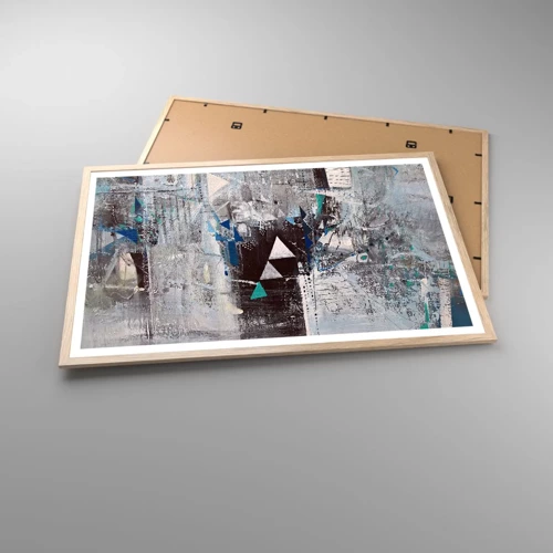 Plakát v rámu světlý dub - Přednostní pořadí trojúhelníků - 91x61 cm