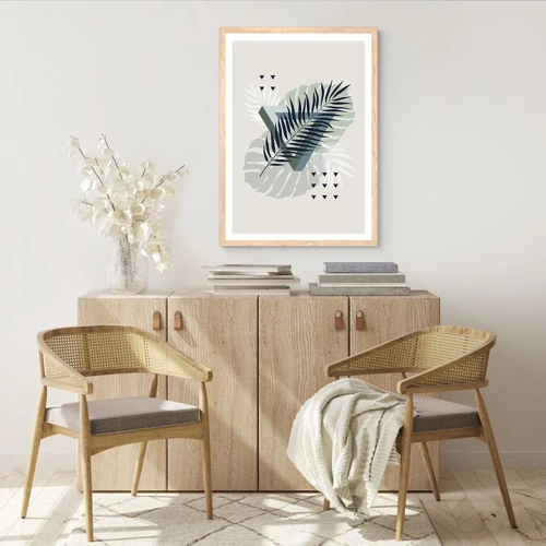 Plakát v rámu světlý dub - Příroda a geometrie – dva řády? - 50x70 cm