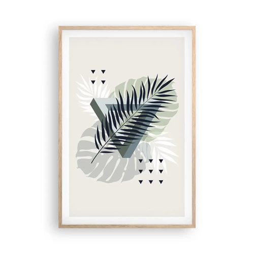 Plakát v rámu světlý dub - Příroda a geometrie – dva řády? - 61x91 cm