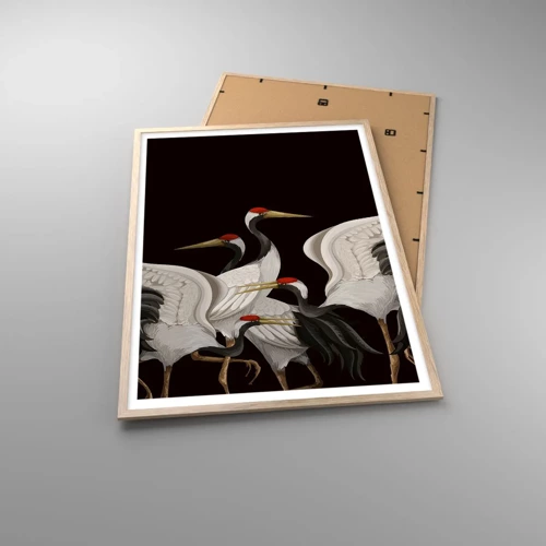 Plakát v rámu světlý dub - Ptačí záležitosti - 70x100 cm