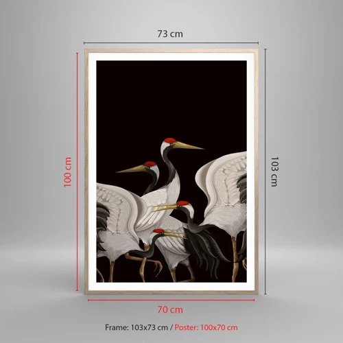 Plakát v rámu světlý dub - Ptačí záležitosti - 70x100 cm