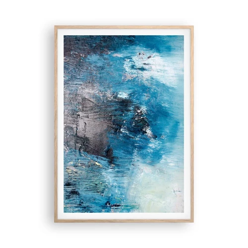 Plakát v rámu světlý dub - Rapsodie v modrém - 70x100 cm