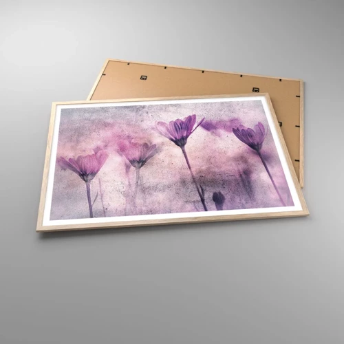 Plakát v rámu světlý dub - Sen květin - 100x70 cm