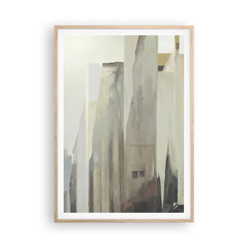 Plakát v rámu světlý dub - Sen o městě - 70x100 cm