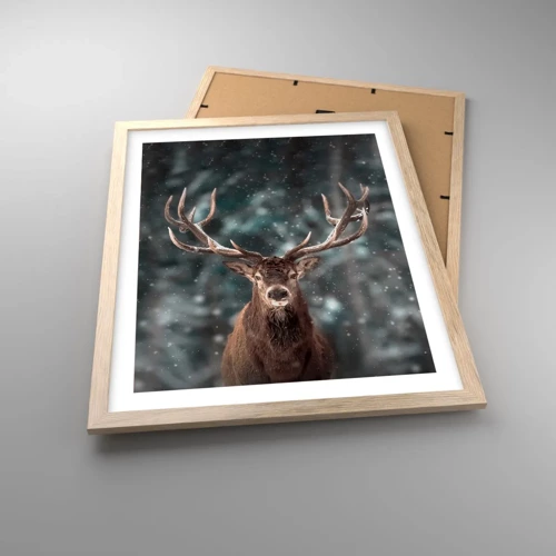 Plakát v rámu světlý dub - Skutečný král lesa - 40x50 cm