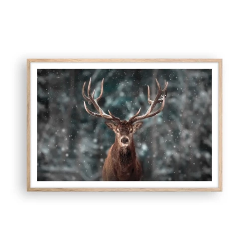 Plakát v rámu světlý dub - Skutečný král lesa - 91x61 cm