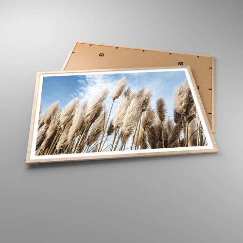 Plakát v rámu světlý dub - Slunečné a větrné pohlazení - 100x70 cm