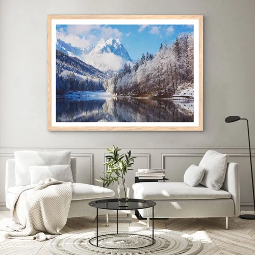 Plakát v rámu světlý dub - Sněhová stráž - 100x70 cm