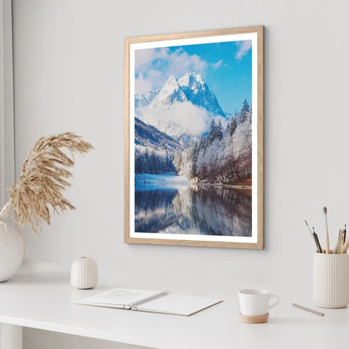 Plakát v rámu světlý dub - Sněhová stráž - 70x100 cm