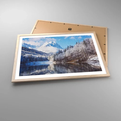 Plakát v rámu světlý dub - Sněhová stráž - 70x50 cm