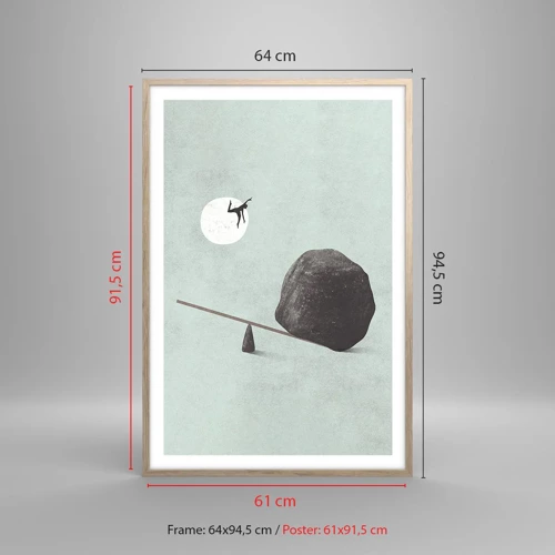 Plakát v rámu světlý dub - Splněný sen - 61x91 cm