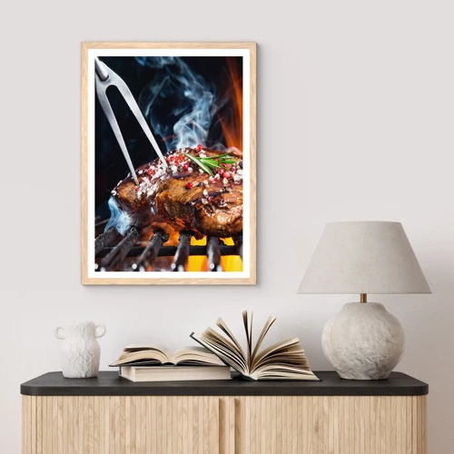 Plakát v rámu světlý dub - Šťavnaté a voňavé - 40x50 cm
