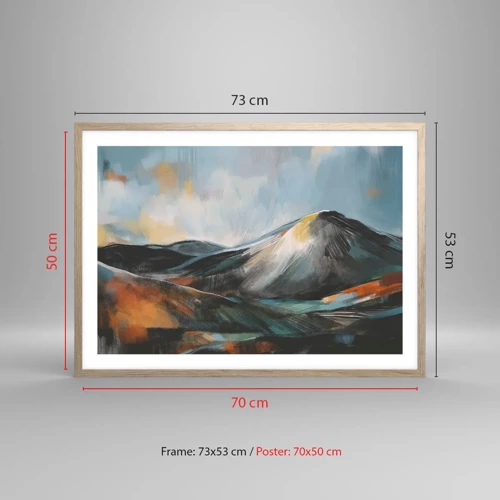 Plakát v rámu světlý dub - Syrové i krásné - 70x50 cm