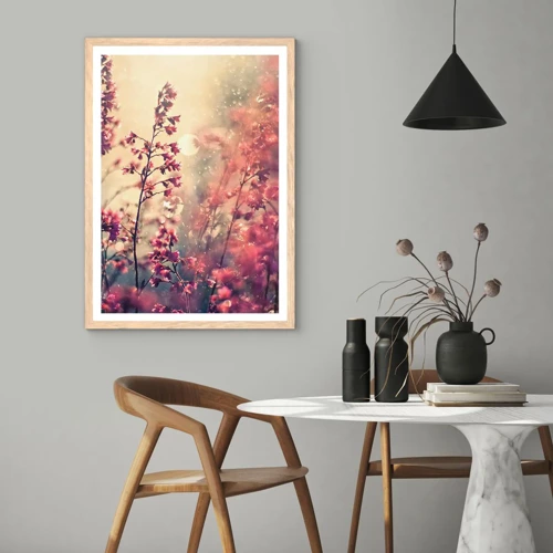 Plakát v rámu světlý dub - Tajná zahrada - 40x50 cm